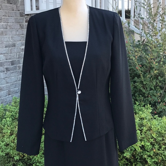 Size 6 Ever Beauty Vintage Black Dress & Jacket - Picture 2 of 8